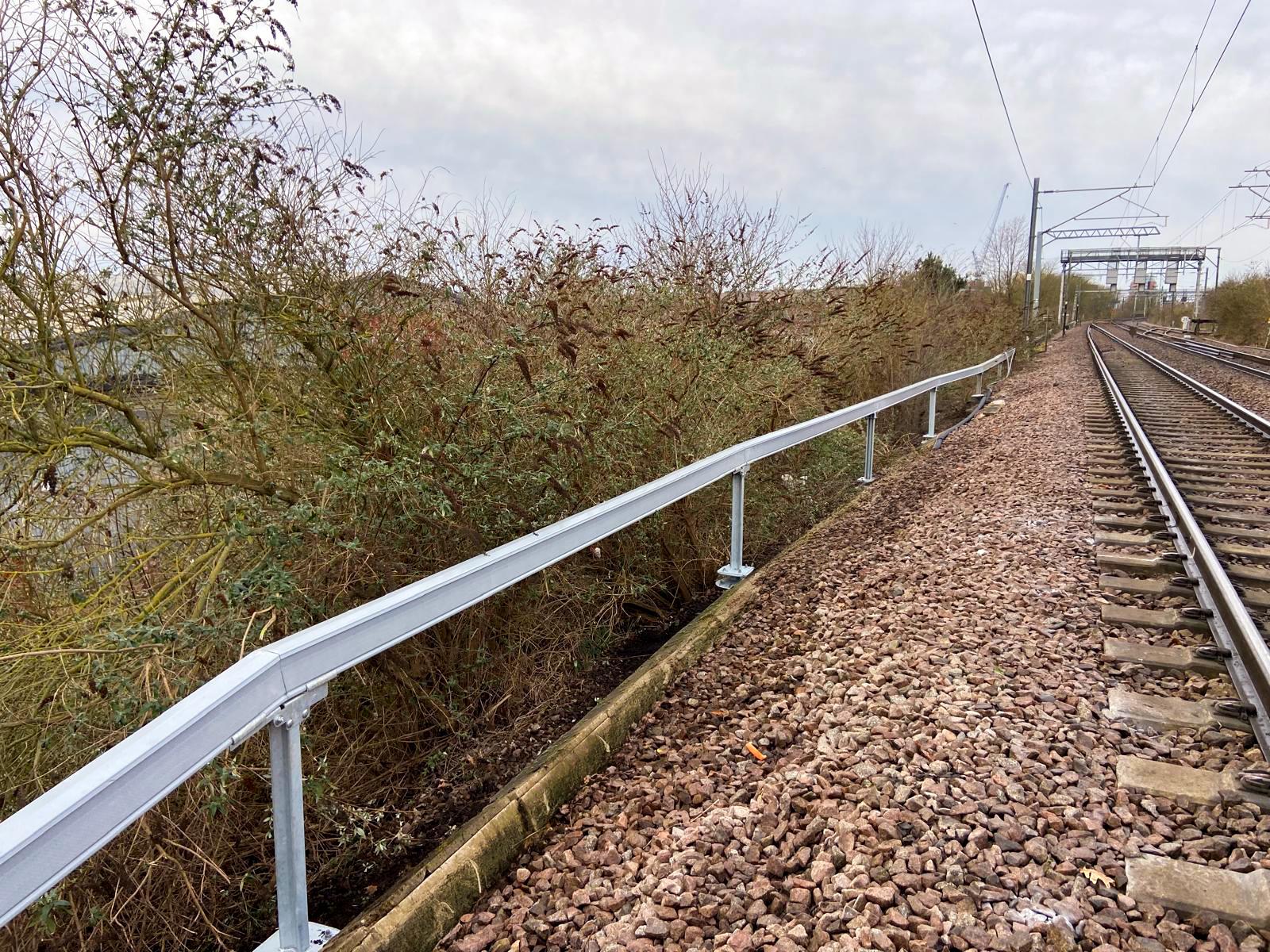 Installation of ARCOSYSTEM rail cable route on Great Eastern Main Line in Chelmsford.